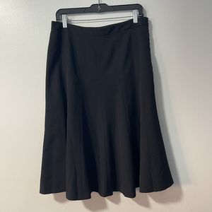 East 5th Size 12 Black Midi Fit and Flare Skirt